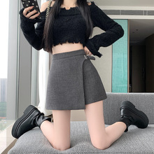 现货2025冬新版辣妹潮流百搭磨毛 毛呢裤裙 半身裙