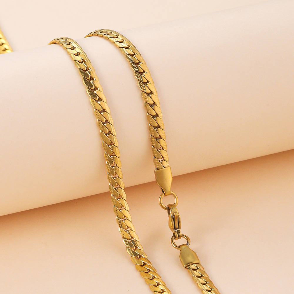 Retro Classic Style Geometric Titanium Steel Mixed Metal Plating Men's Chain Necklace Healing Crystals Necklaces display picture 5