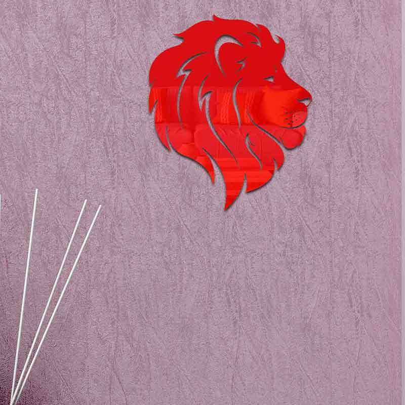 3d lejon akryl spegel väggdekal för vardagsrum och sovrum_voghion.com