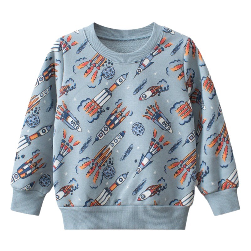 27 niños estilo coreano ropa para niños Otoño e Invierno suéter de los hombres forrado de lana de dibujos animados ropa de bebé suministro en vivo entrega de una pieza