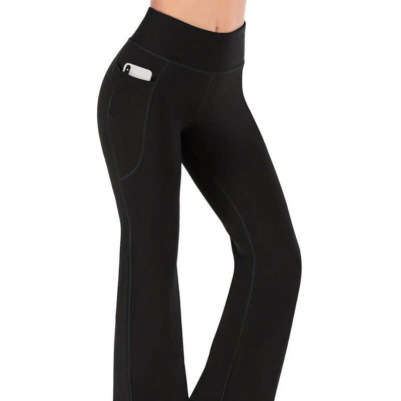 Cross-border Sports wide-leg pants stitching pocket casual trousers slim bottoming high waist women's pants