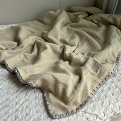 高品質麻80％、綿20％！尾注麻綿ブランケット 二層薄手ブランケット 昼休みエアコンブランケット