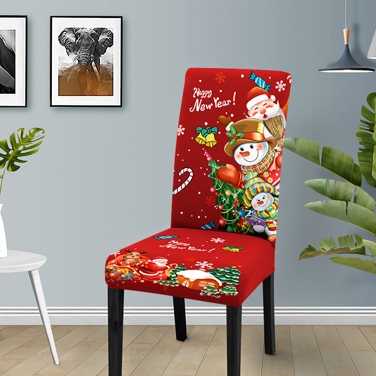 2024 transfronterizos nuevas cubiertas de sillas de Navidad Europa y América cubierta de sillas de comedor de decoración de Navidad cubierta de sillas de alta elasticidad