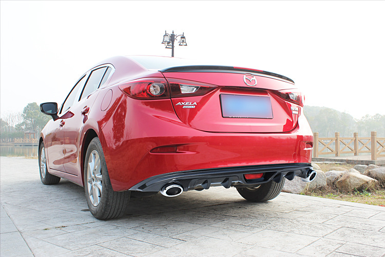 14-23 Mazda 3 Angkesela Rear Lip Rear Bumper Rear Spoiler Special Modified Exhaust Pipe Size Surround
