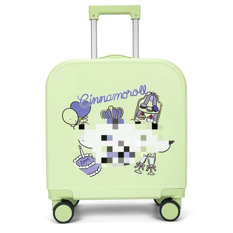 24 años de nuevo modelo de maleta de niños dibujos animados, caja de tracción de ruedas universales, caja de embarque de almacenamiento de gran capacidad en stock