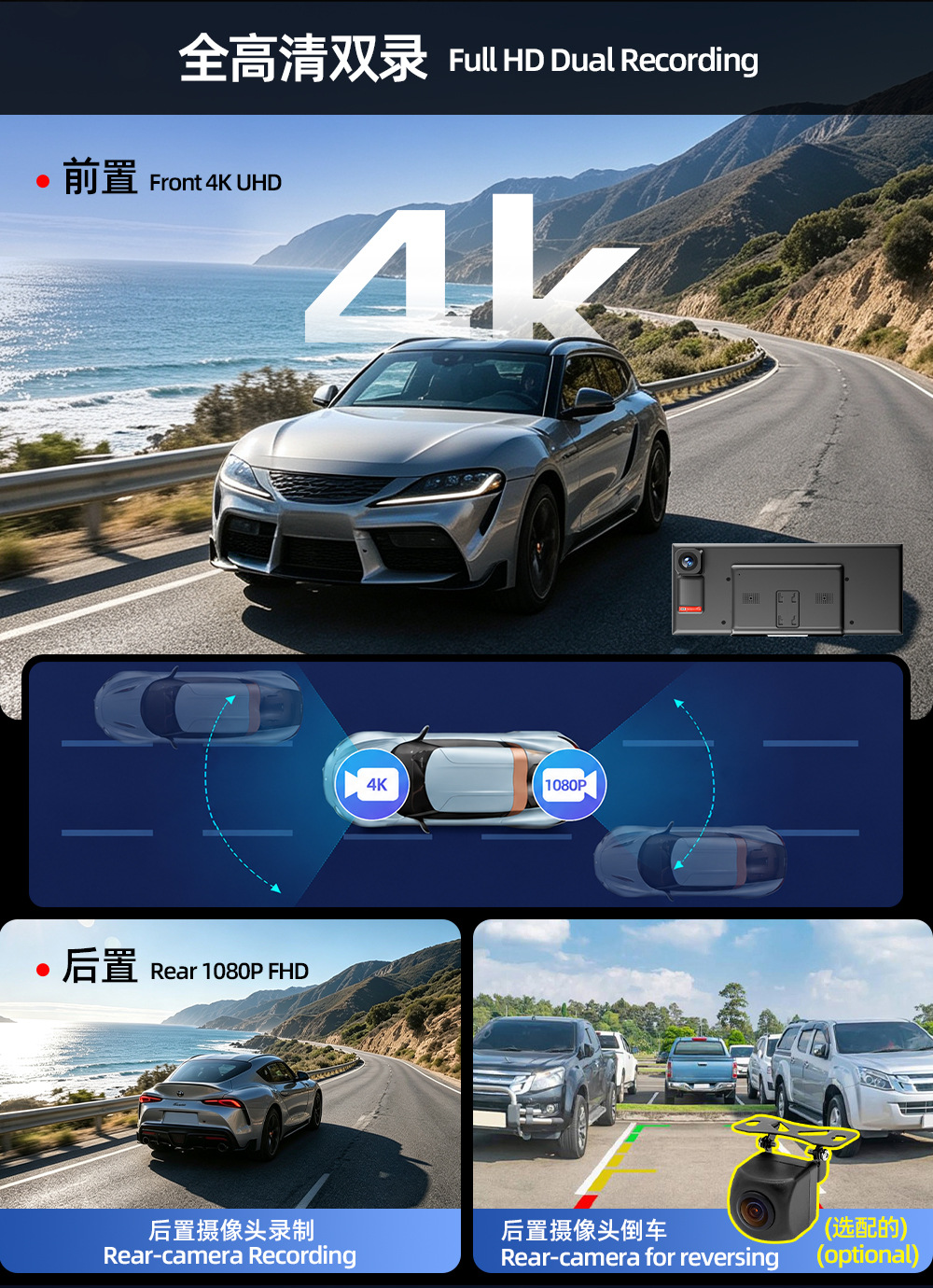 Cross-border wholesale 12.3inch car smart screen carplay portable car navigation display manufacturer