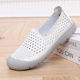 Three Sheep 2025 New Summer Slip-on Hollow Breathable Mother Hole Soft-soled Sandals Cowhide Comfortable and Lightweight