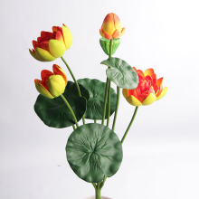 仿真荷花仿真花假荷叶中式餐厅桌面落地花艺鱼水池装饰花舞蹈道具