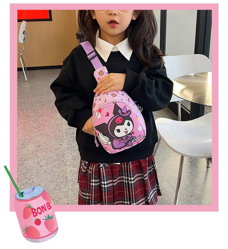 Wholesale of cute and trendy children's single-shoulder bags, large-capacity kindergarten baby travel chest bags, and casual girls' crossbody bags details Picture