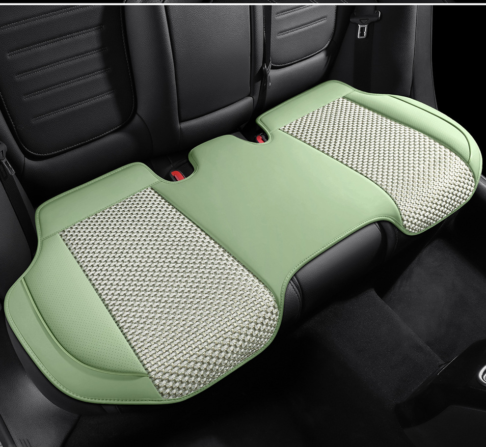 Factory Direct Sales Breathable Leather and Ice Silk Combination Three-Dimensional Comfortable Soft Universal Car Seat Cover for All Seasons, Durable and Stain-Resistant