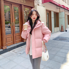 羽绒服男女短款2025新款加厚90白鸭绒情侣款宽松中戏冬季外套批发