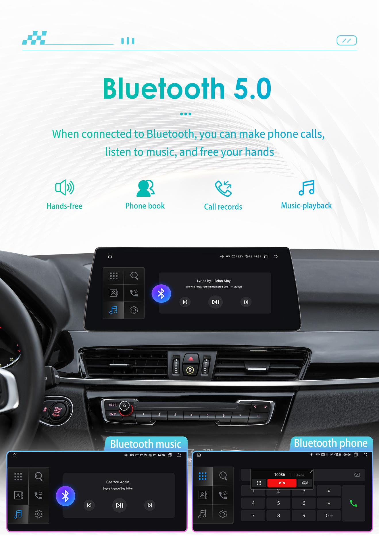 Suitable for BMW X1 F48 Android large screen 16-17 car central control navigator Bluetooth wireless carplay