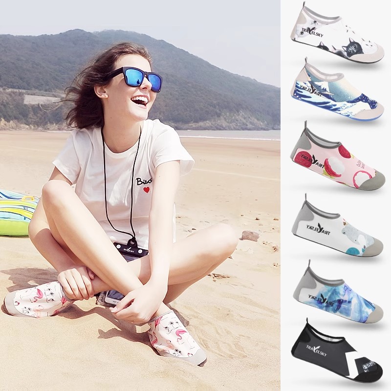 Children's barefoot soft shoes snorkeling shoes diving beach shoes non-slip treadmill shoes beach socks men's and women's wading swimming shoes