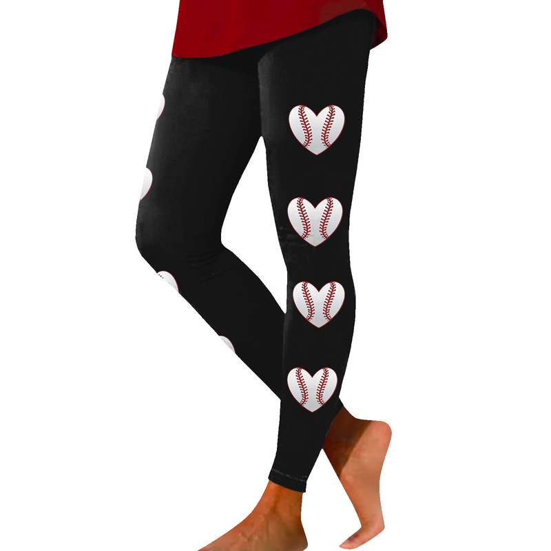 Europe and the United States cross-border Valentine's Day series 3D printing new personalized leggings yoga pants love printing Europe and the United States cross-border Valentine's Day series 3D printing new personalized leggings yoga pants love printing