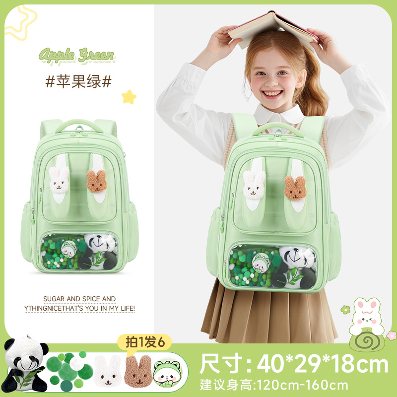 Cartoon cute ridge mochila para niños y niñas 1 - 3 - 6 grados lindo mochila de moda versátil