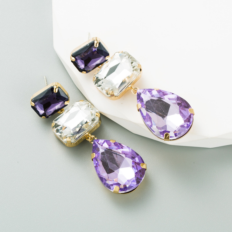 Holiday Occasion 1 Pair Fashion Geometric Alloy Rhinestones Earrings