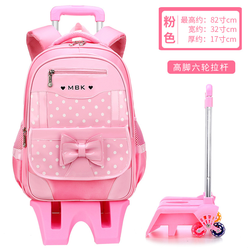 Nuevo punto de onda de la mochila de tirón para niños estudiantes de primaria 1 - 3 - 6 grados 6 - 9 - 12 años de edad mochila de hombro de gran capacidad