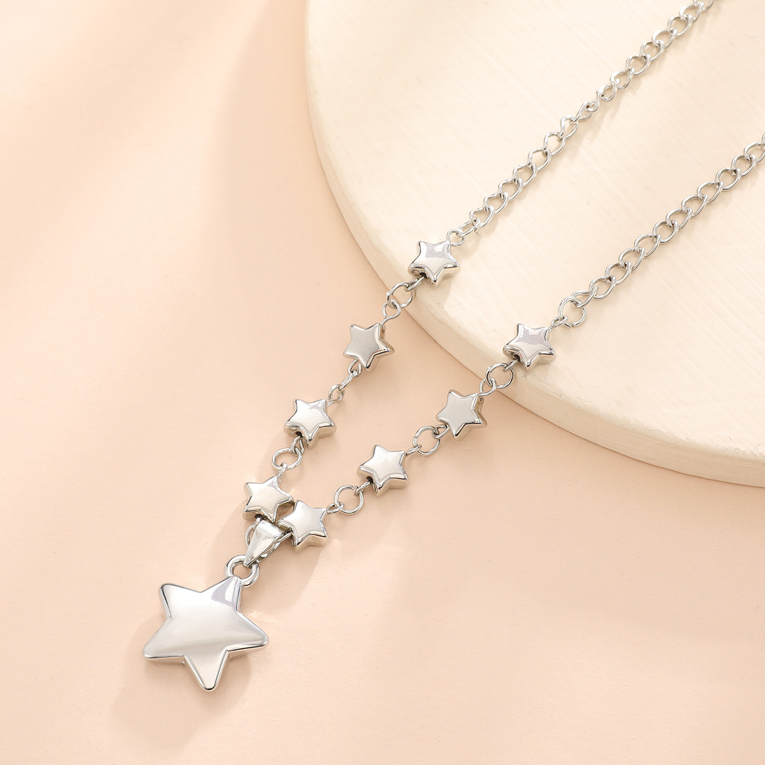Star Pattern Lady Classic Style Star Alloy Plating Women's Pendant Necklace