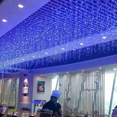 LED Ice Strip Lights Curtain Lights Starry Sky Waterproof Low Voltage Waterfall Lights for Shopping Malls Weddings Festivals Outdoor Decoration Lighting