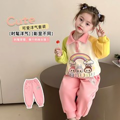女童秋季卫衣套装儿童可爱裤子运动潮范穿搭宝宝长袖POLO衫两件套
