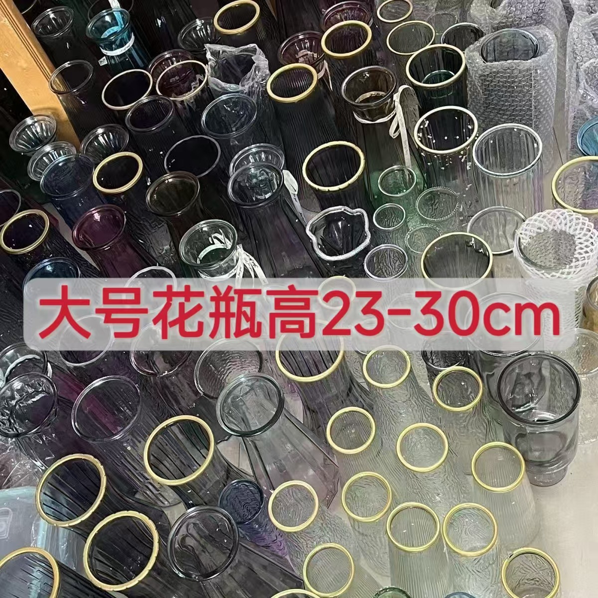 Venta al por mayor precio especial nórdico estilo ins jarrón de vidrio bambú rico agua flor arreglo floral combinación retro decoración de escritorio