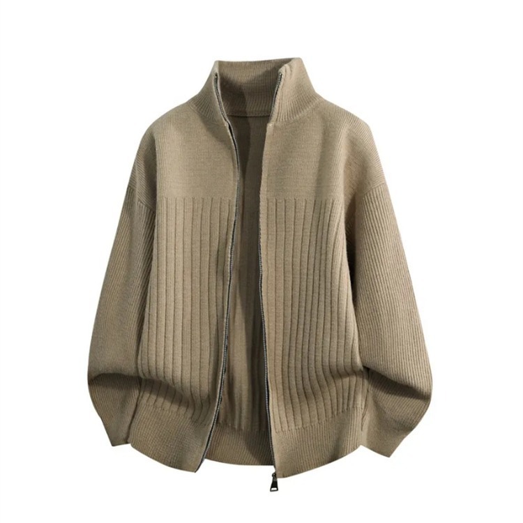 Explosiones transfronterizas de tamaño grande europeo cardigan suéter de punto chaqueta de chaqueta caliente de fábrica de negocios al por mayor