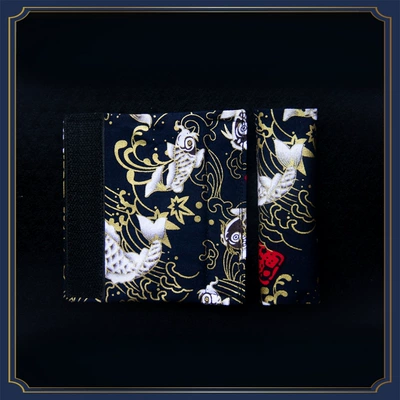 Car decoration JDM Japanese style roof handle gloves armrest cover personalized car interior cross-border hot sale products (Sürətlər qutusu və əl tormozu başlıqları) - with-velcro-size-12125-roof-gloves-koi-black
