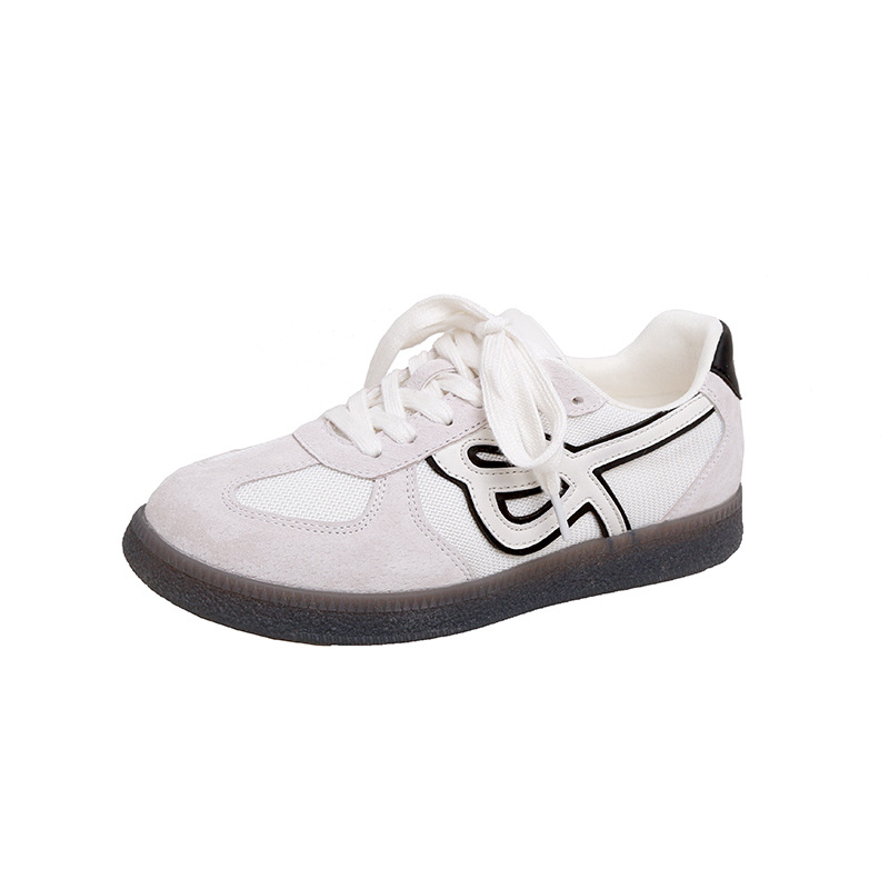 La madre de la uva es la misma ~ Nuevo cuero retro transpirable punta redonda con cordones, suela gruesa, ligero, zapatos de deporte de entrenamiento alemán para mujer