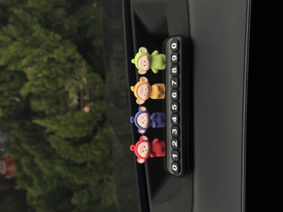 Car Phone Moving License Plate: Nömrəli dayanma kartı - teddy-bear-4-pieces-black-large-number-license-plate-free-traceless-glue