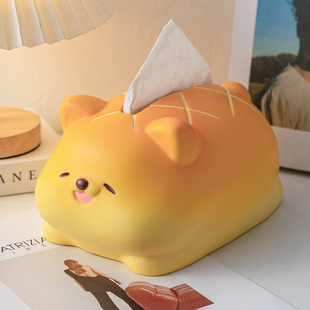 Cream Style Bread Puppy Tissue Box Home Dining Table Decoration Light Luxury Living Room Coffee Table Tissue Box