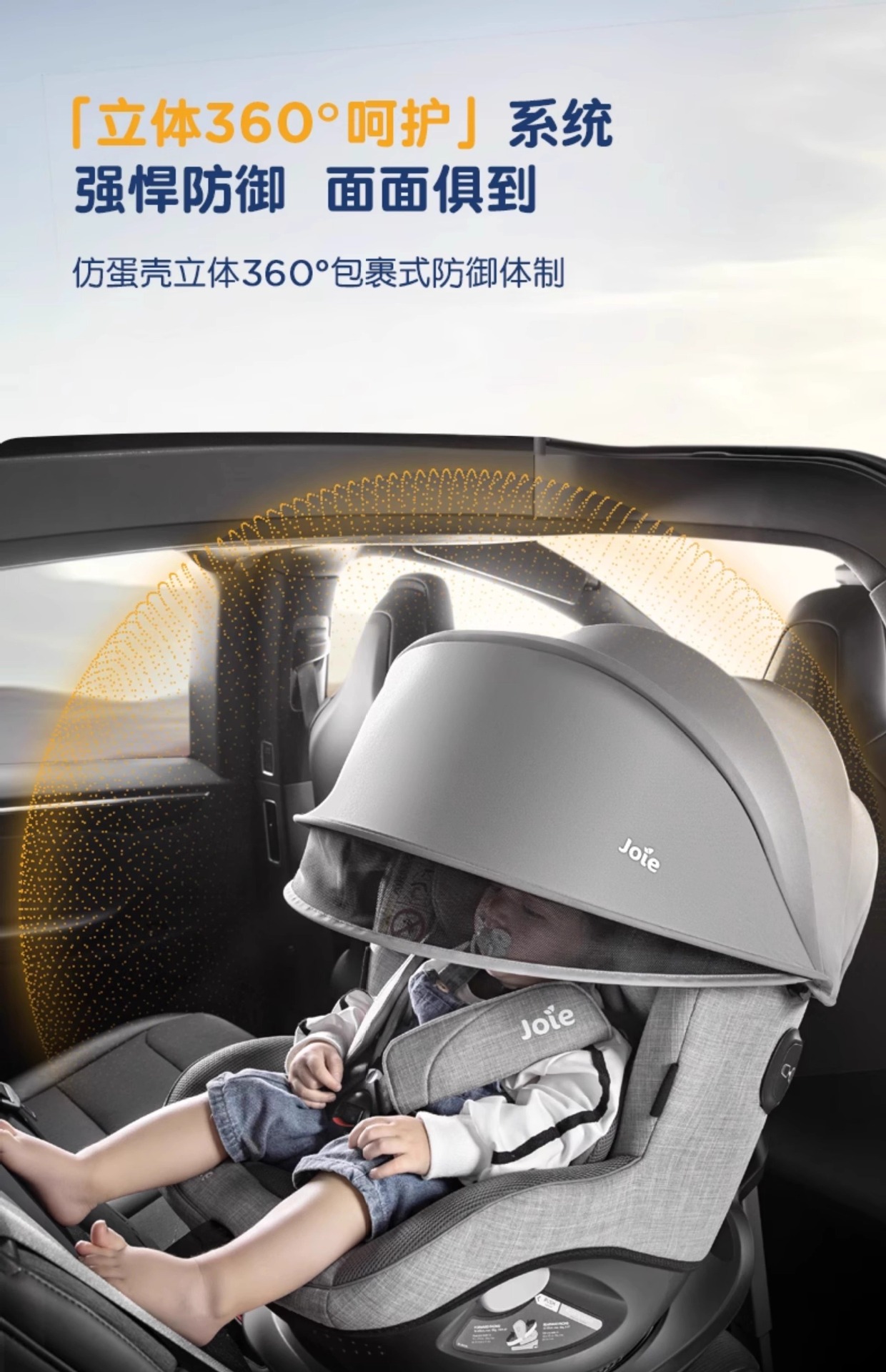 Joie Kids Safety Seat Adac Car Car for 0-4 Years Old 360 Rotating Gyro Warrior Pro