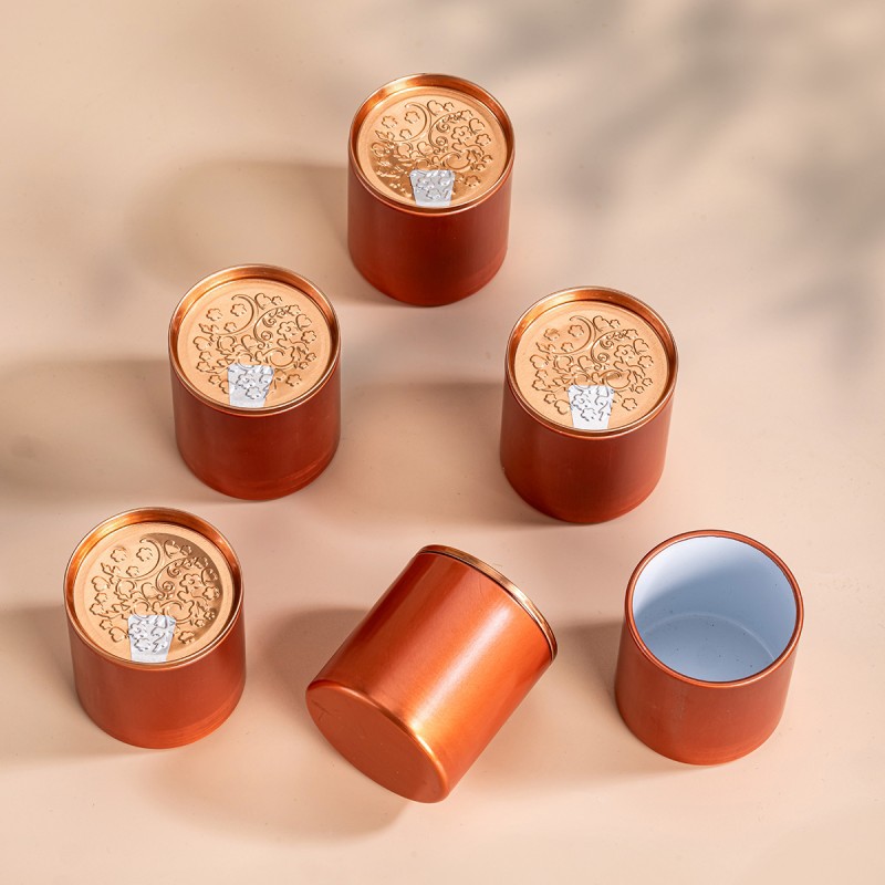 高端便携红茶绿茶岩茶茶叶罐铝罐旅行食品级密封罐通用小罐茶空罐