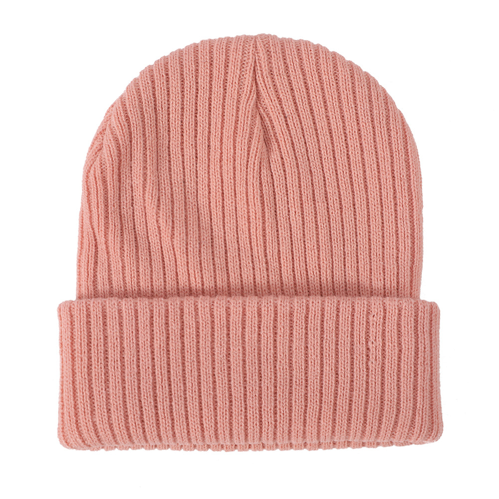 Acrylic Material Unisex Basic Solid Color Eaveless Wool Cap