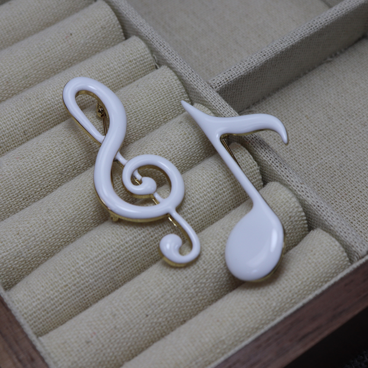 Original Academy Style Multicolor Handmade Enamel Notes Music Student Brooch Corsage Clothing Accessories