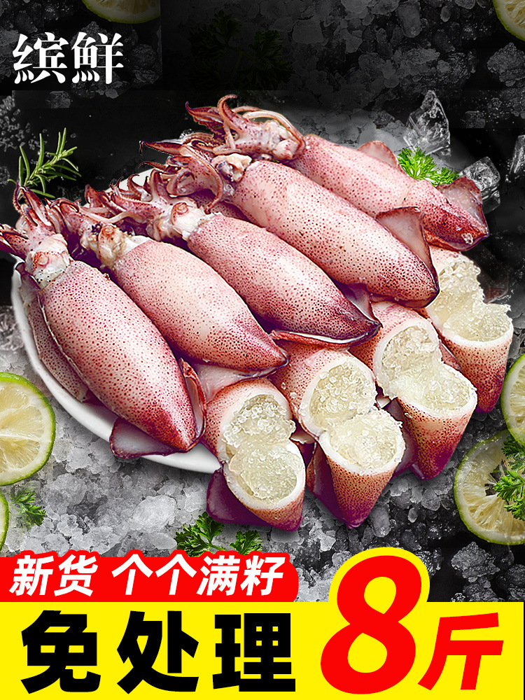 海兔子满籽墨鱼仔新鲜海兔鲜活带籽笔管鱼大乌贼籽乌鱿鱼海鲜水产