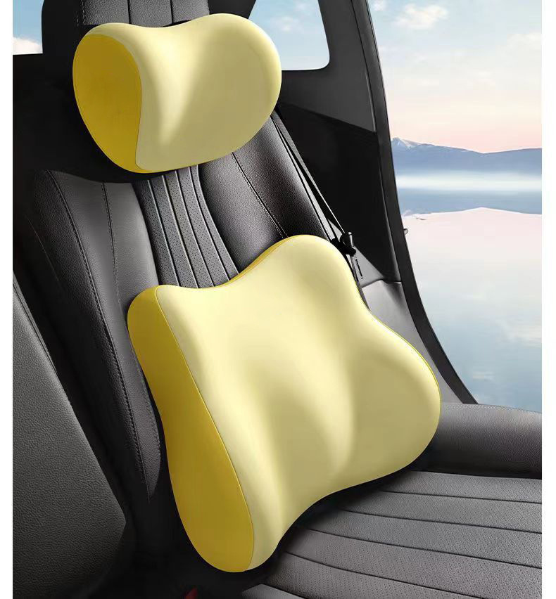 Foreign Trade Unbranded Car Lumbar Support with Logo Printing, Driver's Headrest, Lumbar Backrest, Office Lumbar Cushion, Wholesale