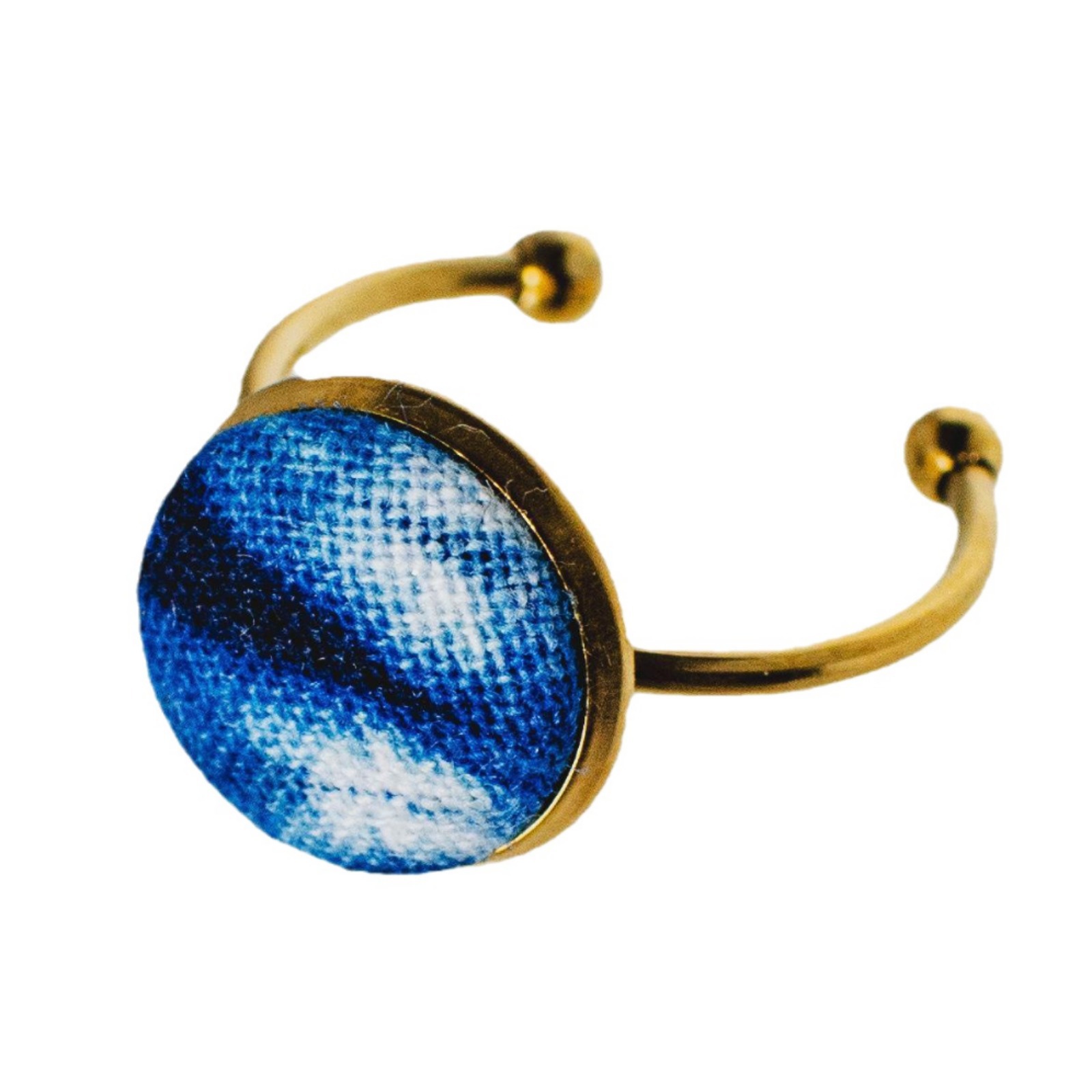 작은 신선한 블루 타이-염료 링 스테인레스 스틸 조정 간단한 커플의 학생 반지 맞춤형 보석