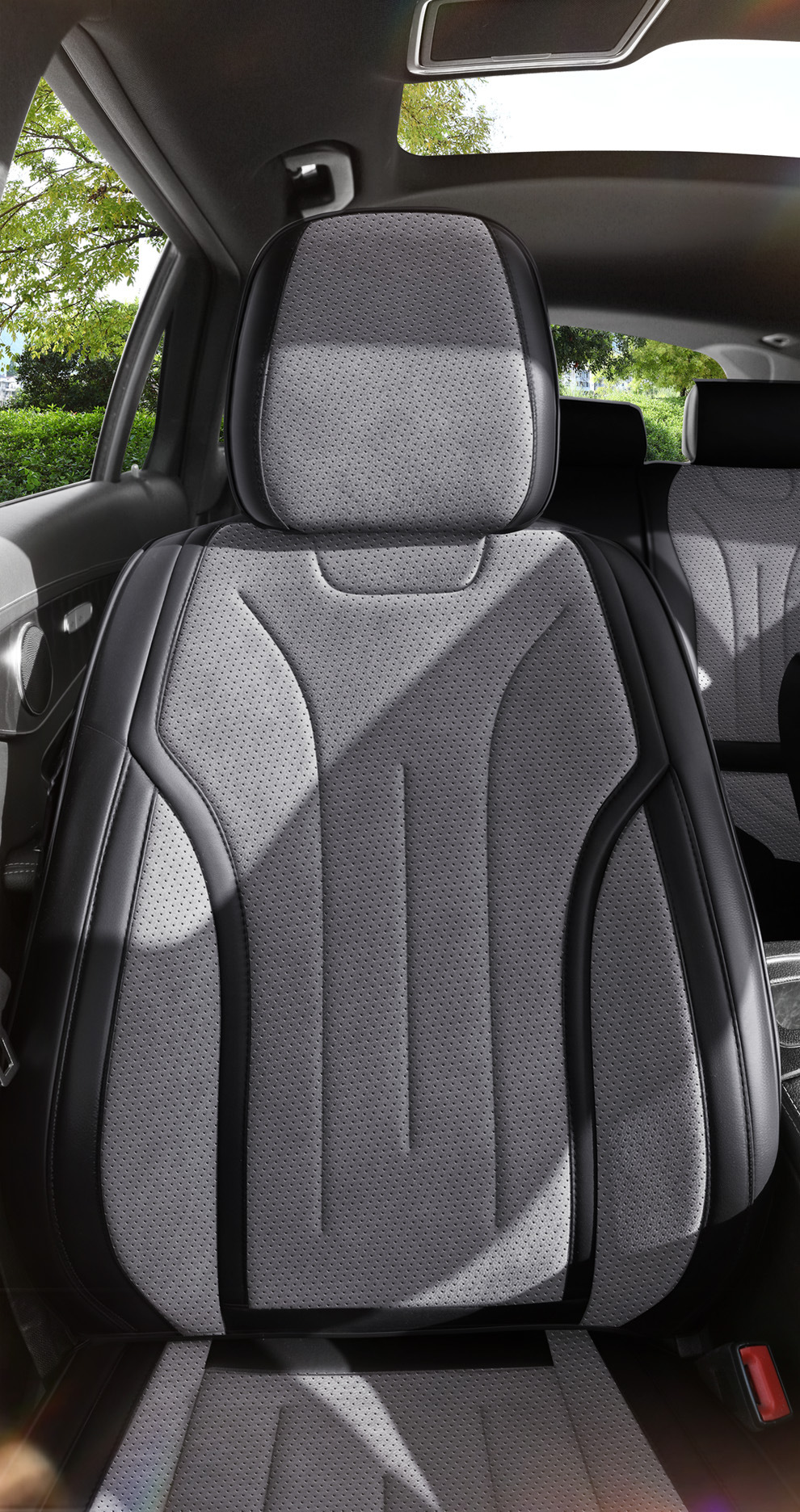 Foreign Trade Rams Car Seat Cushions, Fully Enclosed, Suitable for All Seasons, Laser Perforated, Breathable, Five-Seater Car Seat Cushions Wholesale