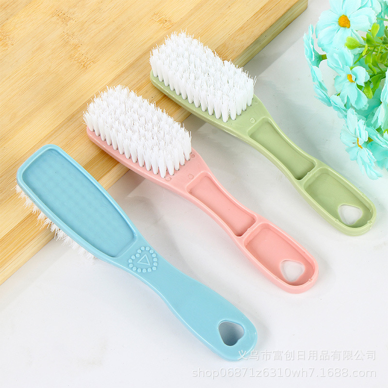 Shoe Brush Plastic Small Brush Shoe Cleaning Brush Plain Hangable Soft-Bristled Shoe Washing Brush Laundry Brush