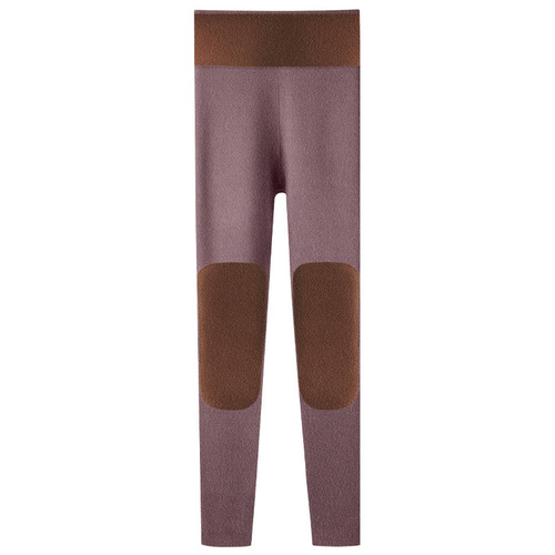 Best-selling thick double-layer knee pads with plush warm winter pants for women, high-waisted, invisible tummy control, warm autumn leggings, anti-static.
