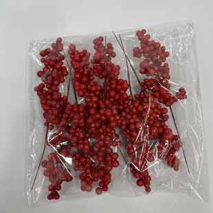 Simulation red fruit cuttings Christmas foam berry rich fruit branches red fruit string wreath Christmas tree cuttings home decoration