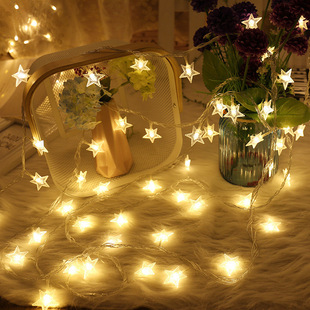 LED Star String Light Outdoor Holiday Decorative Light Bedroom Battery Christmas Star String Light 3 m 20 Light