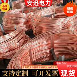 镀铜圆钢铜包钢圆线定制国标电网接地干线厂家覆铜铜包钢接地极