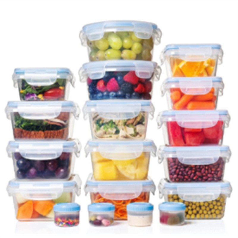 Transfronterizo en stock PP crisper sellado tarro refrigerador Cocina Comida tarro granos almacenamiento tarro snack almacenamiento