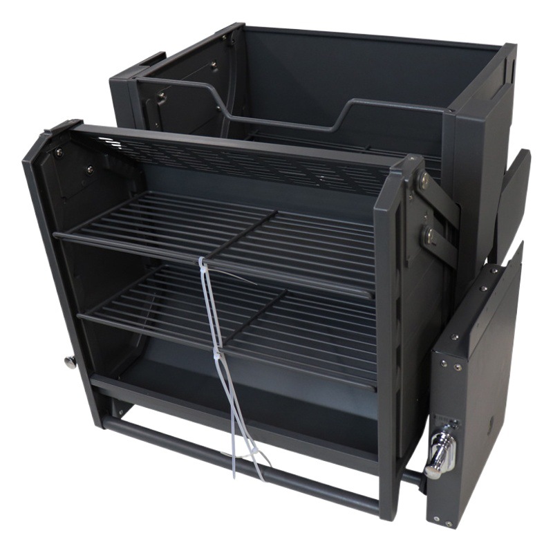 Gabinete de suspensión Cesta de elevación de doble cuerpo Gabinete alto Refrigerador Gabinete superior Cesta de tiro de bocadillos Gabinete de cocina Profundizar elevador desplegable