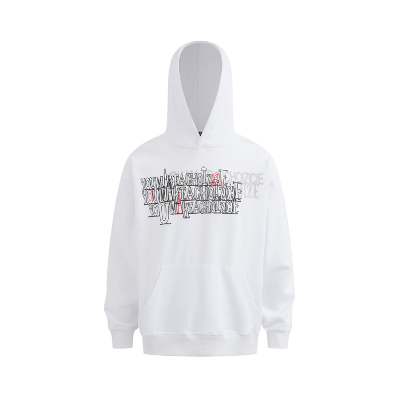 Men's Clothing Letter Foaming Printed Hooded Sweater New Fashion Brand Casual Couple Hoodie_voghion.com