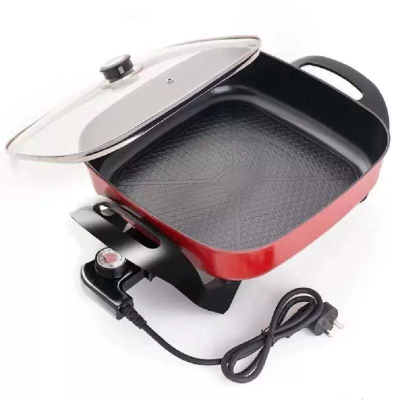 Multifunctional household electric wok electric hot pot non-stick pot dormitory electric heater cook rice integrated small electric cooker
