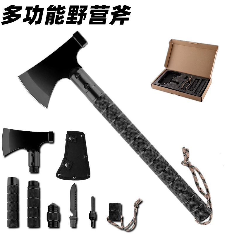 [户外多功能斧头战斧消防斧头开山斧工兵斧便携战术斧刀砍劈柴斧子]