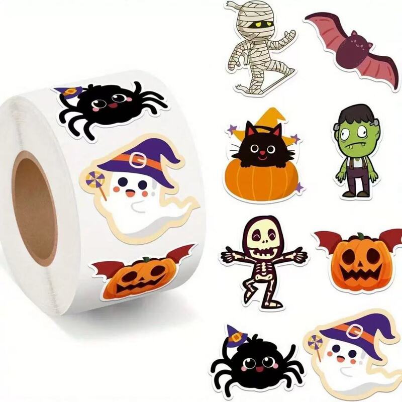 1000 Stickers Per Roll, Wholesale in Stock, Halloween Stickers, Decorative Adhesive Labels