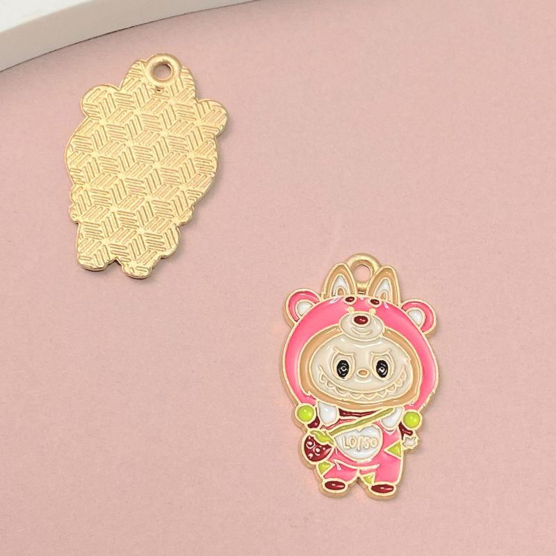 漫画ラブブ合金ペンダントアニメ合金オイルドリップジュエリーアクセサリー DIY イヤリングブレスレットキーホルダーペンダント|undefined